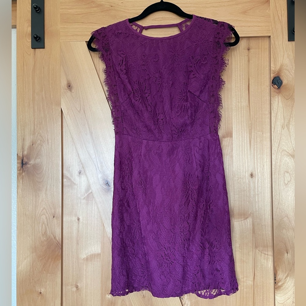 Urban Outfitters Kimchi Blue Fuchsia/Purple Lace Mini Dress